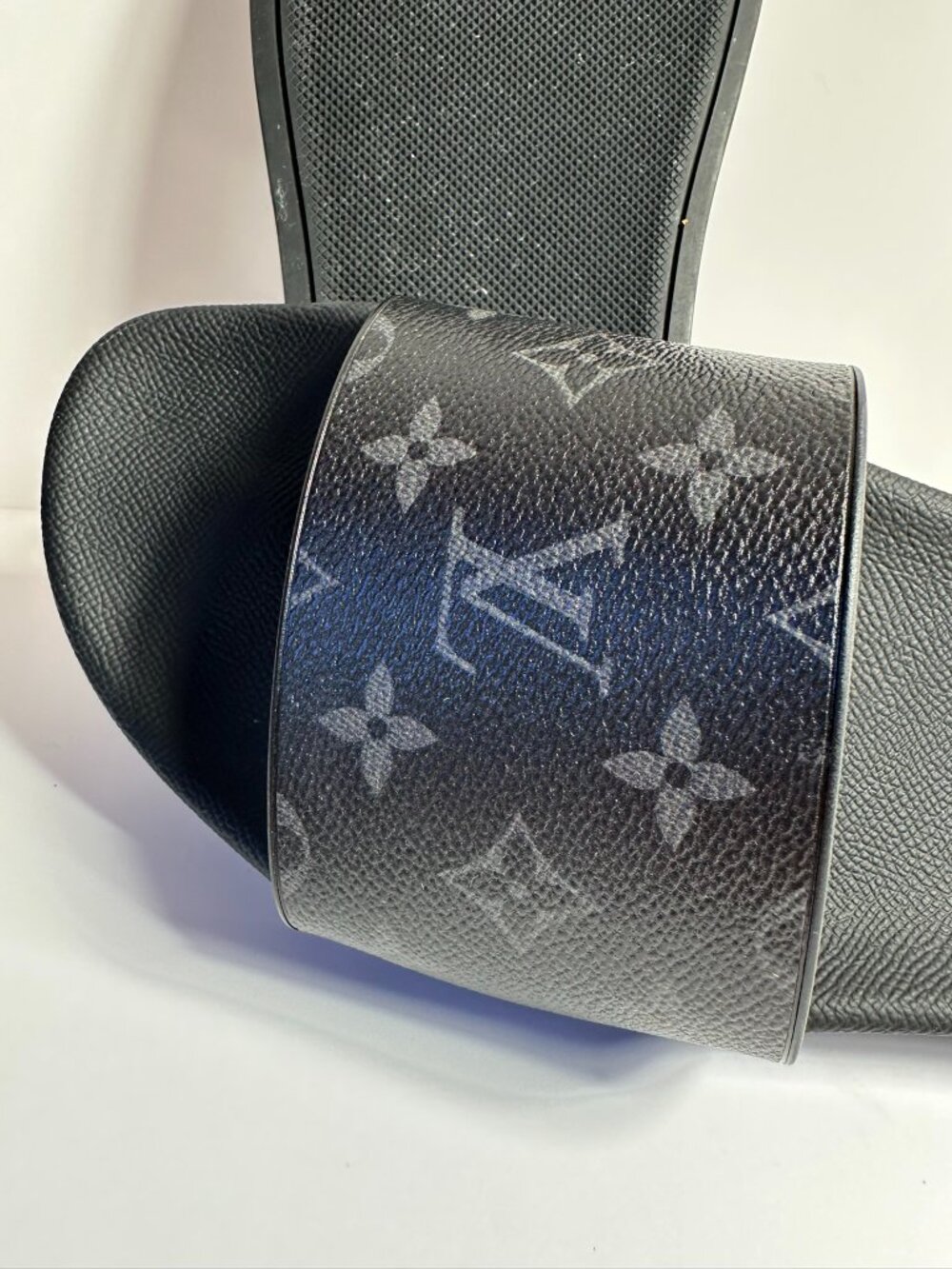 LOUIS VUITTON Waterfront Mule Slides in Monogram Eclipse - Picture 6 of 7